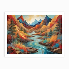 River In The Mountains 6 Art Print