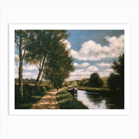 Boat On The Canal Art Print