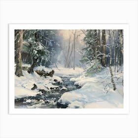 Winter Landscape Painting Art Print