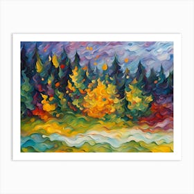 Forest Landscape Painting Art Print