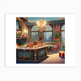 Christmas In The Kitchen Art Print