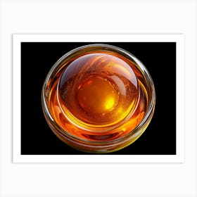 Golden Honey In A Glass Bowl Art Print