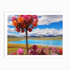Tibetan Flowers Art Print