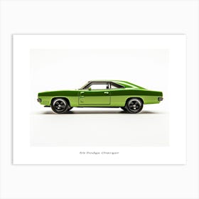 Toy Car 69 Dodge Charger Green Poster Art Print