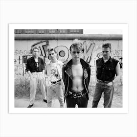 Depeche Mode At The Berlin Wall, 1984 Art Print