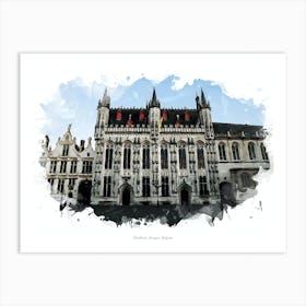 Stadhuis, Bruges, Belgium Art Print