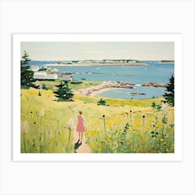 Seaside Meadow - expressionism 1 Art Print