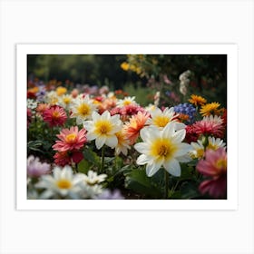 Dahlias 4 Art Print