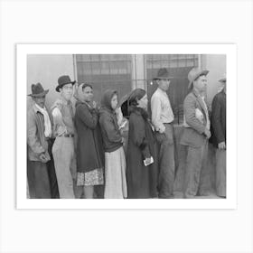 Relief Line Waiting For Commodities, San Antonio, Texas By Russell Lee Art Print