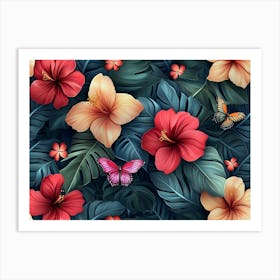 Exotic Tropical Pattern Art Print