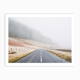 Foggy Road Art Print