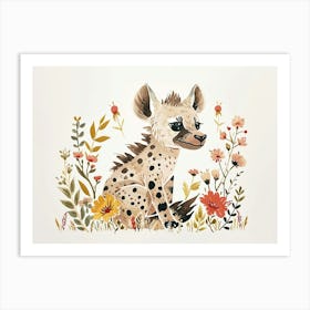 Little Floral Hyena 1 Art Print