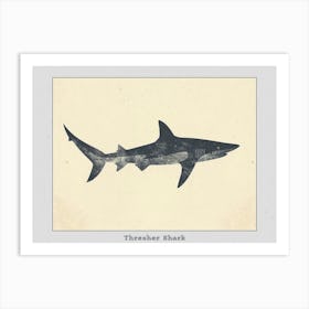 Thresher Shark Silhouette 1 Poster Art Print
