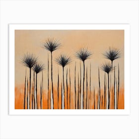 Australian orange native flowers Art Print