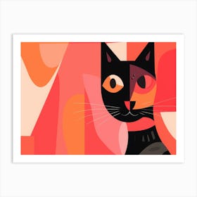 Abstract Cat 13 Art Print