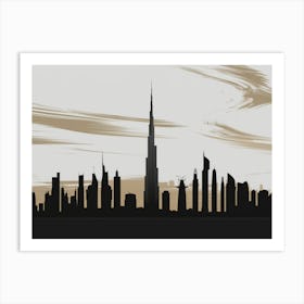 Dubai Skyline Art Print