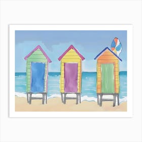 Beach Huts 8 Art Print