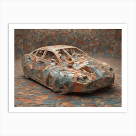 Car Made Of Bricks Art Print