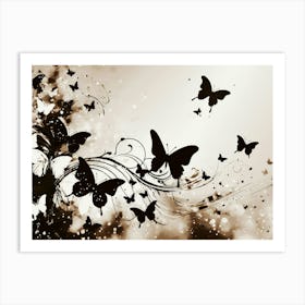 Butterfly Wallpaper 23 Art Print