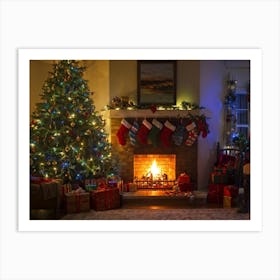 Christmas In The Living Room 67 Art Print