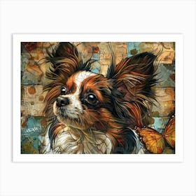 Papillon Fine Art Portrait 2 Art Print