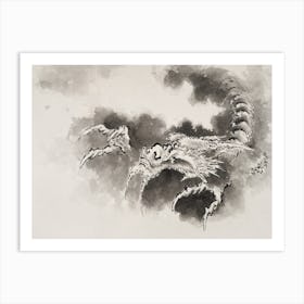 Dragon Emerging From Clouds (1760 1849), Katsushika Hokusai Art Print