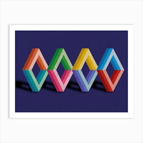 Rainbow Diamonds Art Print