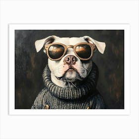 Too Cool Pitbull 7 Art Print