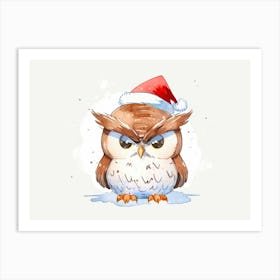 Christmas Owl 5 Art Print