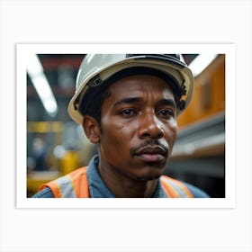 Portrait Of A Factory Worker Art Print