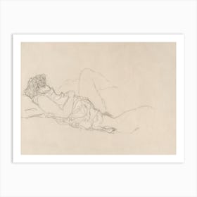 Sleeping Woman, Gustav Klimt Art Print