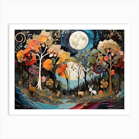 Forest Moon Art Print