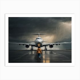 Jet Storm, Boy On Runway Art Print