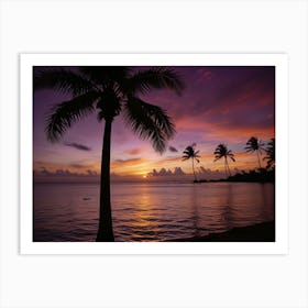 Sunset On The Beach 18 Art Print