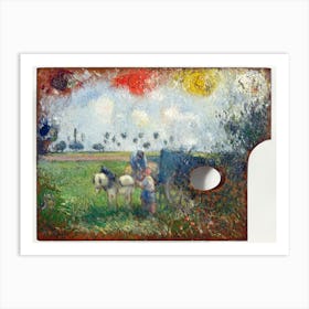 The Artist's Palette with a Landscape (ca. 1878–1880), Camille Pissarro Art Print
