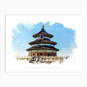 Hall Of Prayer For Good Harvests, Temple Of Heaven Park & Dongcheng South, Beijing Art Print
