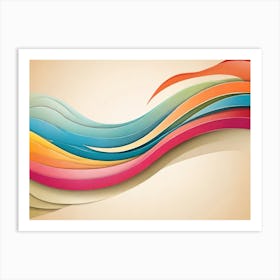 Abstract Wave Background 2 Art Print