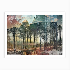 Forest Collage Vintage 9 Art Print