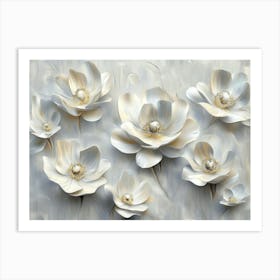 White Flowers 26 Art Print