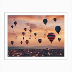 Hot Air Balloons In The Sky Art Print