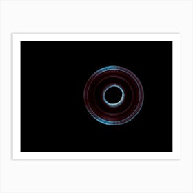 Glowing Abstract Curved Blue And Red Lines 12 Art Print