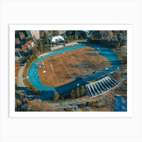 Aerial View Of A Football Stadium Print Art Print