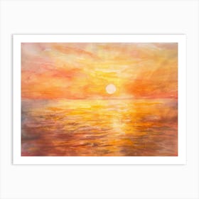 Sunset Over The Ocean 106 Art Print