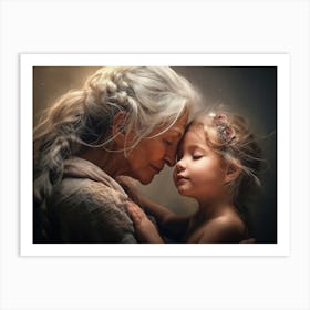 Grandma And Grandchild 1 Art Print