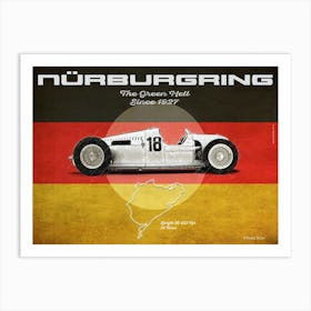 Nürburgring Auto Union Landscape Art Print