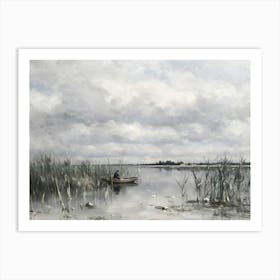 Boat On A Lake Art Print