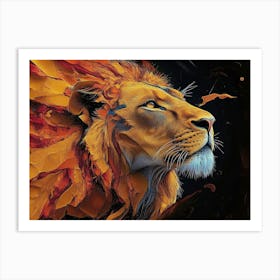 Lion Abstract Art Print