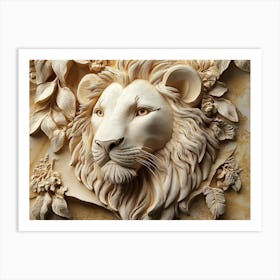 Lion Head 16 Art Print