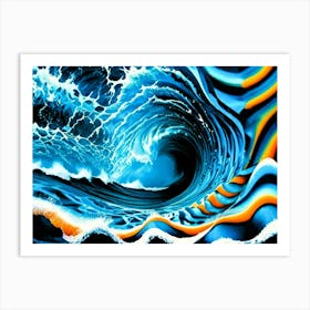 Wave Painting Art Print