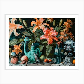 Still Life Painting Insect Robot 1 Art Print